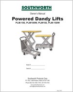 Powered Dandy Lifts PLM-100, PLM100W, PLM150, PLM-150W